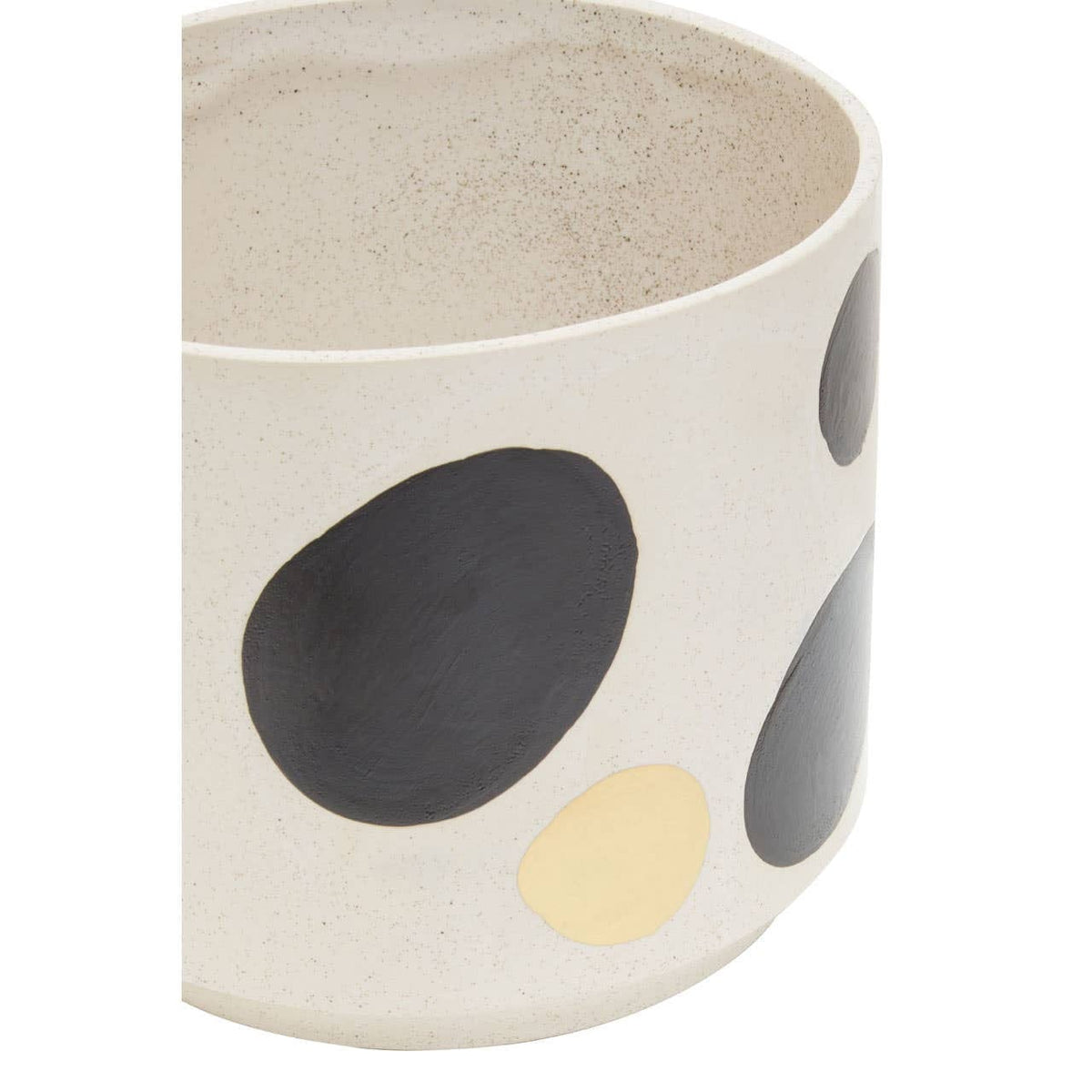 Hamilton Interiors Accessories Yuri White And Gold Spotted Planter House of Isabella UK