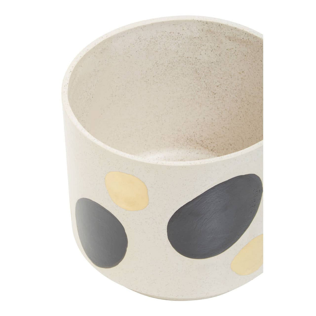Hamilton Interiors Accessories Yuri White And Gold Spotted Planter House of Isabella UK