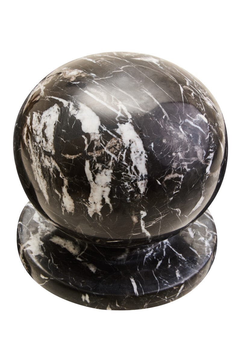 Hamilton Interiors Accessories Zoro Black and White Veined Marble Ball Sculpture House of Isabella UK