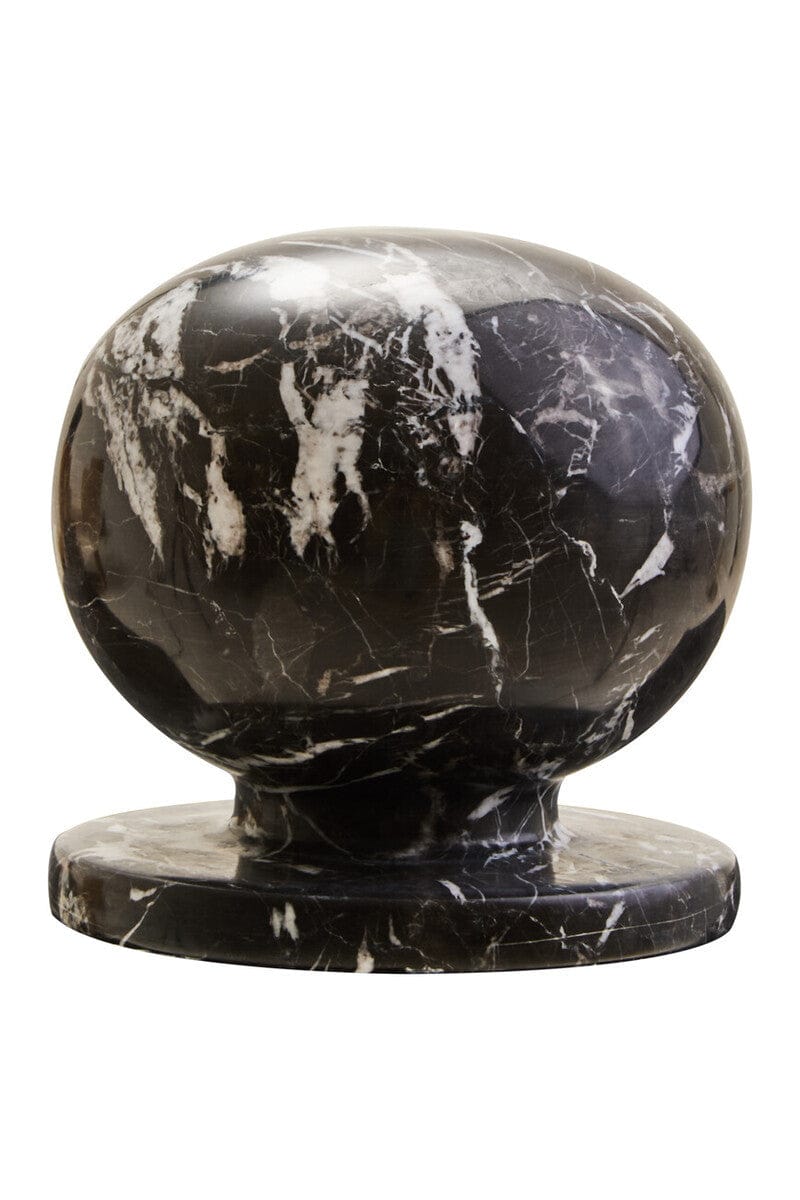 Hamilton Interiors Accessories Zoro Black and White Veined Marble Ball Sculpture House of Isabella UK