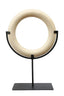 Hamilton Interiors Accessories Zoro Cream Marble Ring Sculpture on Metal Stand House of Isabella UK