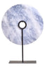 Hamilton Interiors Accessories Zoro Extra Large Round Dia 35cm Grey Marble Disc Sculpture House of Isabella UK