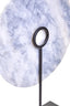 Hamilton Interiors Accessories Zoro Extra Large Round Dia 35cm Grey Marble Disc Sculpture House of Isabella UK