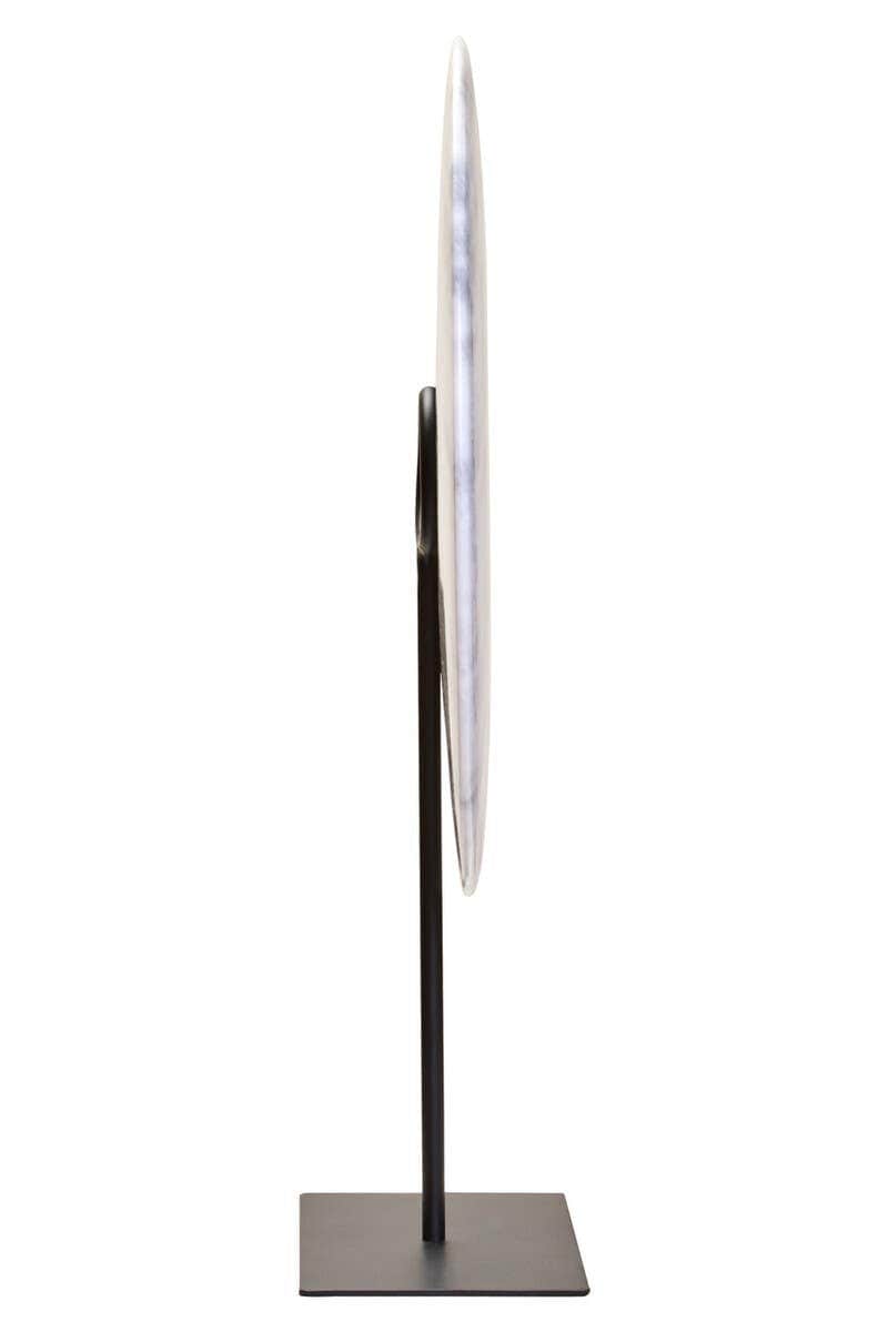 Hamilton Interiors Accessories Zoro Extra Large Round Dia 35cm White Marble Disc Sculpture House of Isabella UK