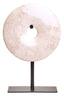 Hamilton Interiors Accessories Zoro Extra Small Cream Marble Round Dia 15cm Disc Sculpture House of Isabella UK
