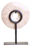 Hamilton Interiors Accessories Zoro Extra Small Cream Marble Round Dia 15cm Disc Sculpture House of Isabella UK