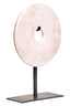 Hamilton Interiors Accessories Zoro Extra Small Cream Marble Round Dia 15cm Disc Sculpture House of Isabella UK