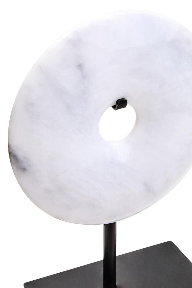 Hamilton Interiors Accessories Zoro Extra Small Round Dia 15cm Grey Marble Disc Sculpture House of Isabella UK
