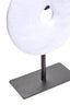 Hamilton Interiors Accessories Zoro Extra Small Round Dia 15cm White Marble Disc Sculpture House of Isabella UK