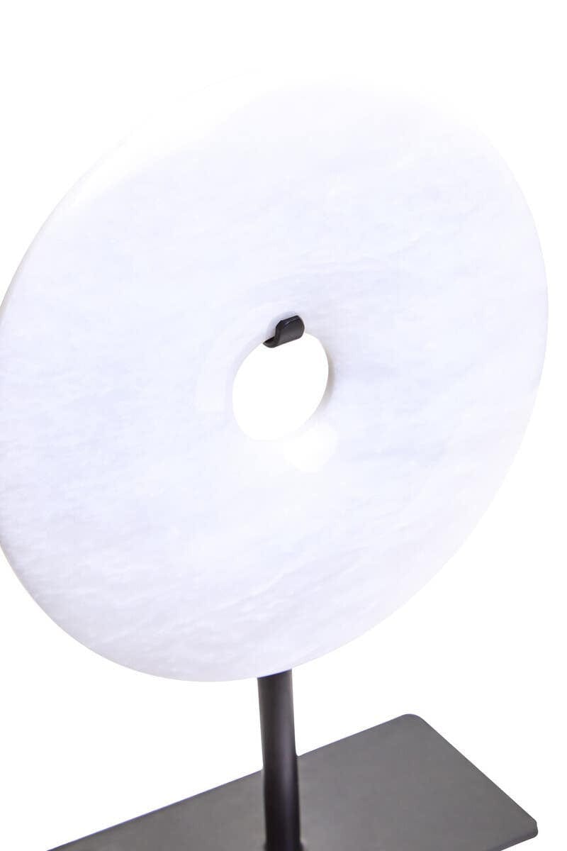 Hamilton Interiors Accessories Zoro Extra Small Round Dia 15cm White Marble Disc Sculpture House of Isabella UK