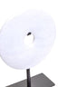 Hamilton Interiors Accessories Zoro Extra Small Round Dia 15cm White Marble Disc Sculpture House of Isabella UK