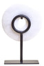 Hamilton Interiors Accessories Zoro Extra Small Round Dia 15cm White Marble Disc Sculpture House of Isabella UK