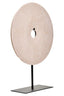 Hamilton Interiors Accessories Zoro Large Cream Marble Round Dia 30cm Disc Sculpture House of Isabella UK