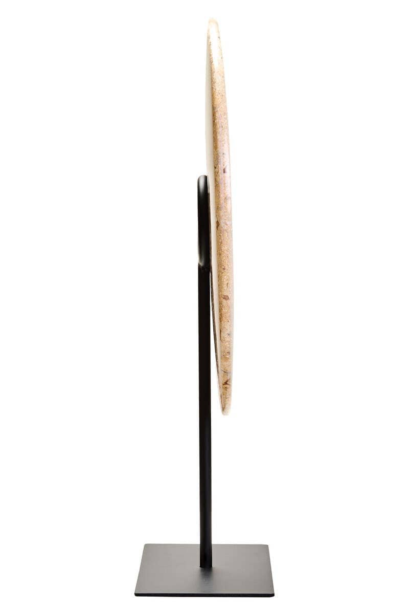 Hamilton Interiors Accessories Zoro Large Natural Speckled Marble Round Dia 30cm Disc Sculpture House of Isabella UK