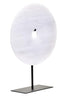 Hamilton Interiors Accessories Zoro Large Round Dia 30cm Grey Marble Disc Sculpture House of Isabella UK