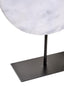 Hamilton Interiors Accessories Zoro Large Round Dia 30cm White Marble Disc Sculpture House of Isabella UK
