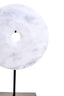 Hamilton Interiors Accessories Zoro Large Round Dia 30cm White Marble Disc Sculpture House of Isabella UK