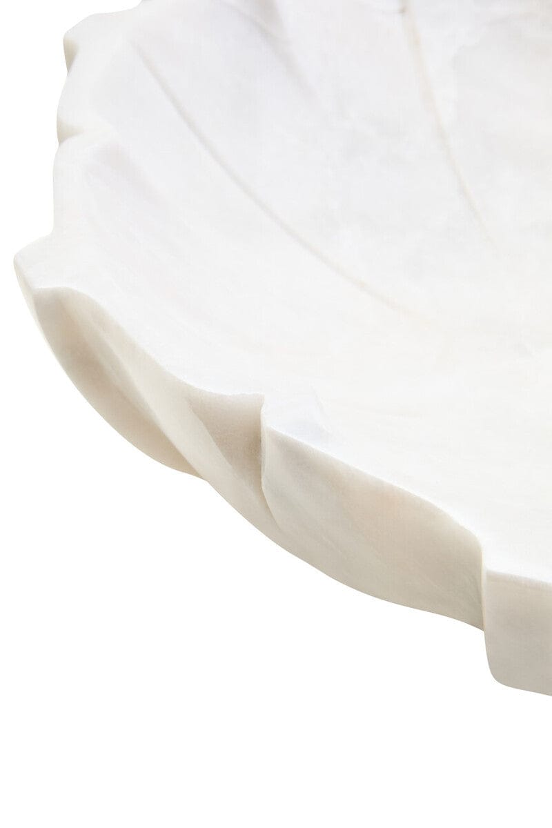 Hamilton Interiors Accessories Zoro Large White Marble Lotus Bowl House of Isabella UK