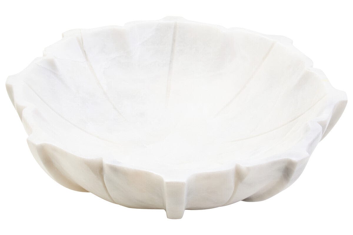 Hamilton Interiors Accessories Zoro Large White Marble Lotus Bowl House of Isabella UK