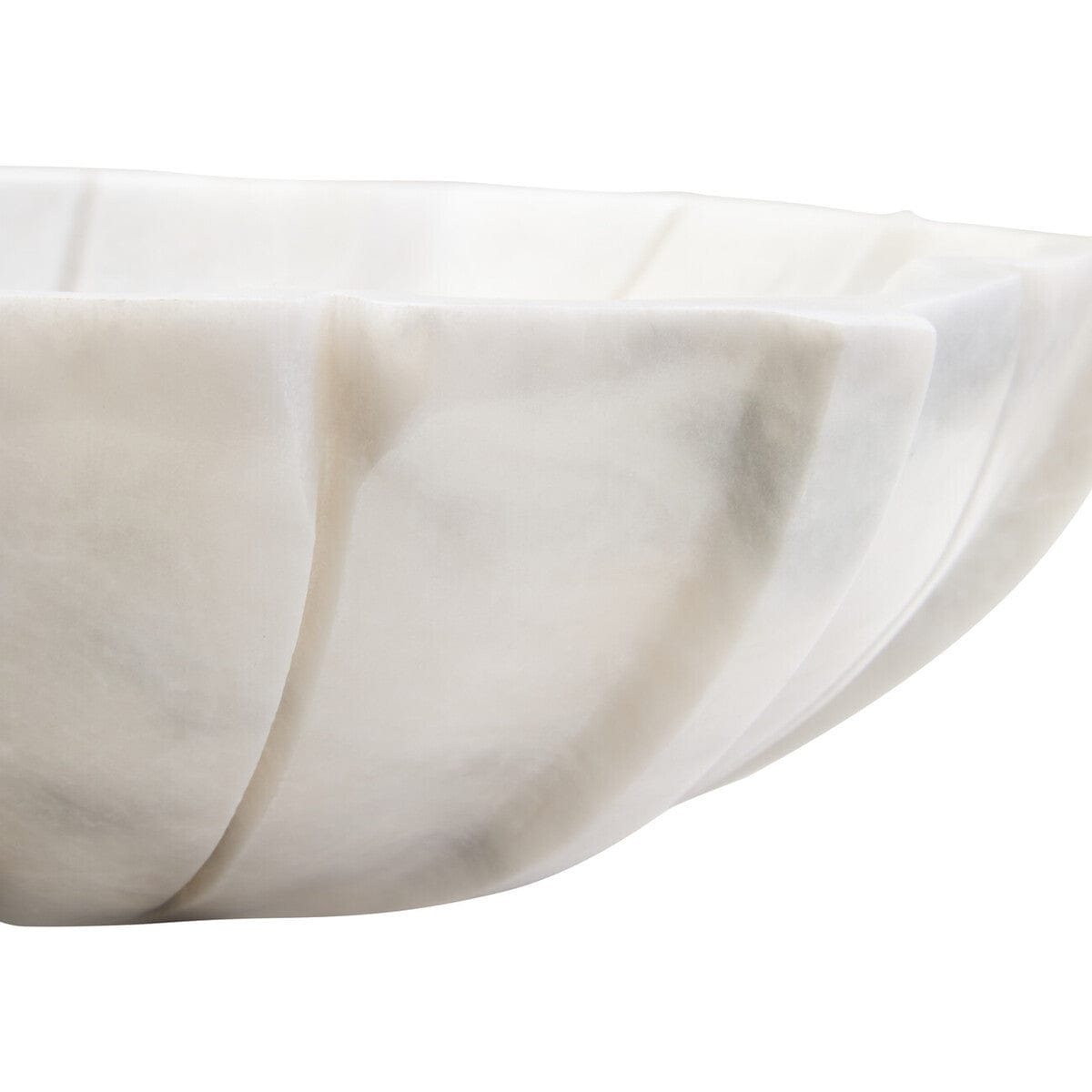 Hamilton Interiors Accessories Zoro Large White Marble Lotus Bowl House of Isabella UK