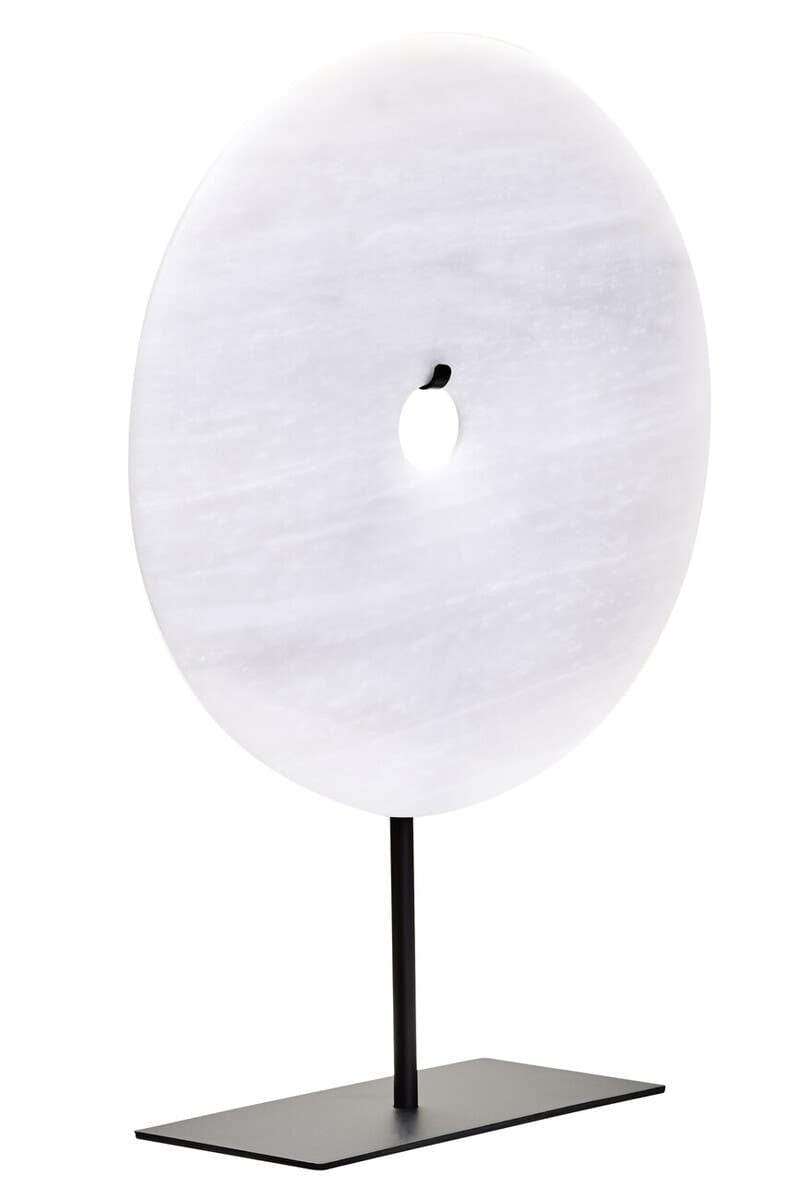 Hamilton Interiors Accessories Zoro Medium Round Dia 25cm Grey Marble Disc Sculpture House of Isabella UK
