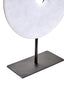 Hamilton Interiors Accessories Zoro Medium Round Dia 25cm White Marble Disc Sculpture House of Isabella UK
