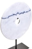 Hamilton Interiors Accessories Zoro Medium Round Dia 25cm White Marble Disc Sculpture House of Isabella UK