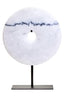 Hamilton Interiors Accessories Zoro Medium Round Dia 25cm White Marble Disc Sculpture House of Isabella UK