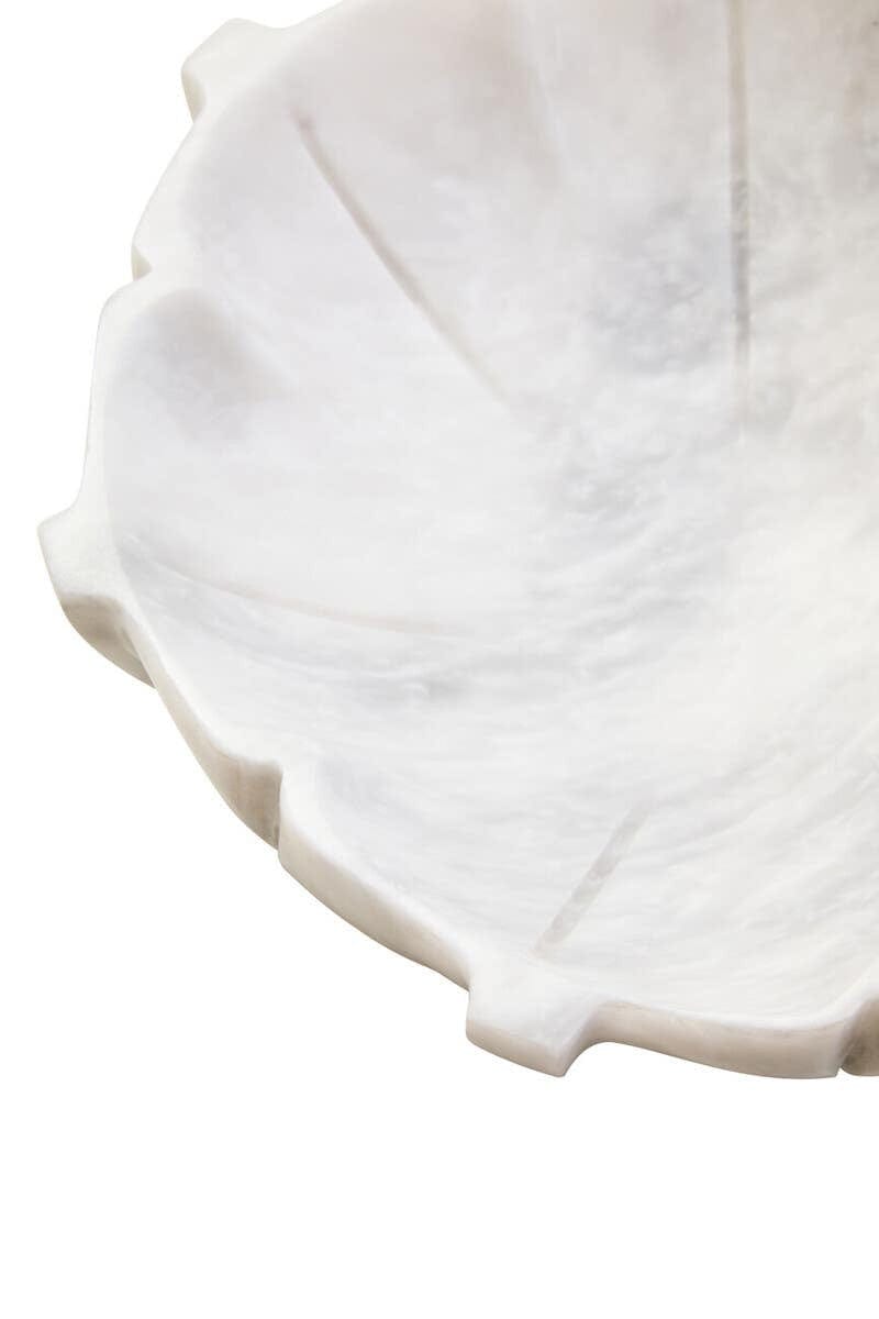 Hamilton Interiors Accessories Zoro Medium White Marble Lotus Bowl House of Isabella UK