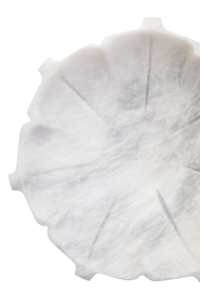 Hamilton Interiors Accessories Zoro Medium White Marble Lotus Bowl House of Isabella UK