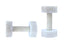 Hamilton Interiors Accessories Zoro Set of Two Decorative White Marble Dumbbells House of Isabella UK