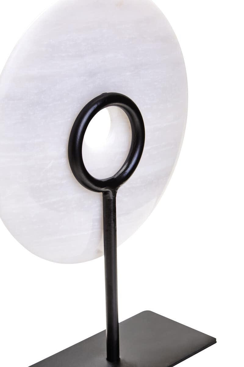 Hamilton Interiors Accessories Zoro Small Round Dia 20cm Grey Marble Disc Sculpture House of Isabella UK