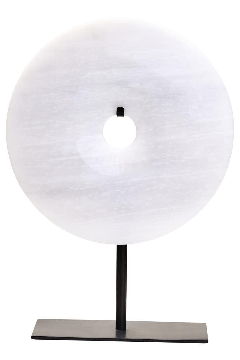 Hamilton Interiors Accessories Zoro Small Round Dia 20cm Grey Marble Disc Sculpture House of Isabella UK