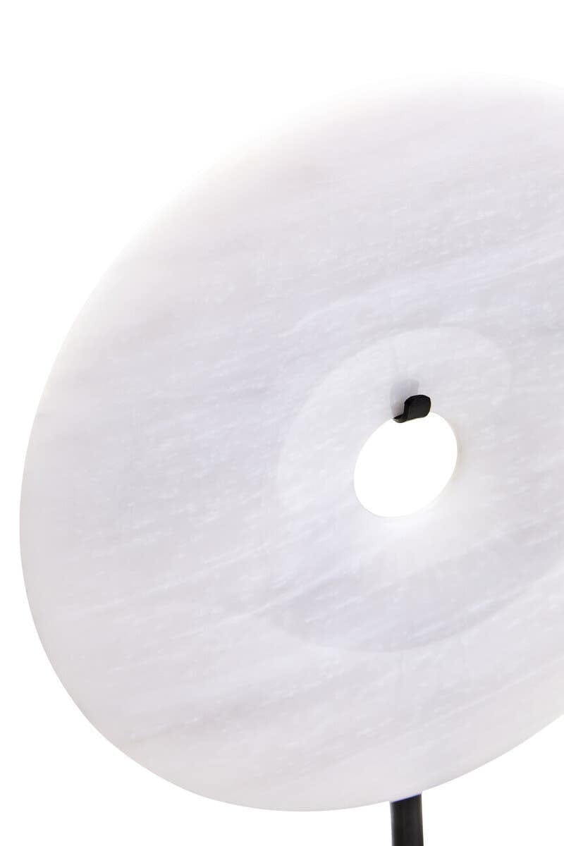 Hamilton Interiors Accessories Zoro Small Round Dia 20cm Grey Marble Disc Sculpture House of Isabella UK