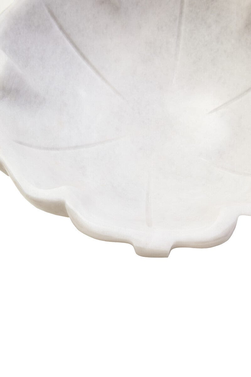 Hamilton Interiors Accessories Zoro Small White Marble Lotus Bowl House of Isabella UK