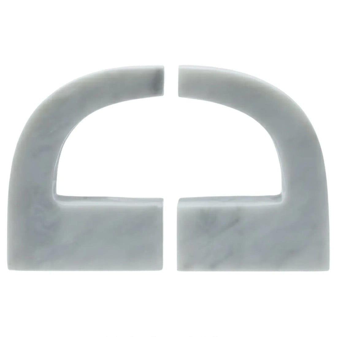 Hamilton Interiors Accessories Zoro White Marble Set of Two Comma Bookends House of Isabella UK
