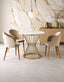 Hamilton Interiors Dining Anzio Hourglass Dining Table with White Marble and Gold Base House of Isabella UK