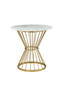Hamilton Interiors Dining Anzio Hourglass Dining Table with White Marble and Gold Base House of Isabella UK