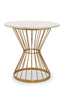 Hamilton Interiors Dining Anzio Hourglass Dining Table with White Marble and Gold Base House of Isabella UK