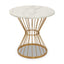 Hamilton Interiors Dining Anzio Hourglass Dining Table with White Marble and Gold Base House of Isabella UK