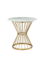 Hamilton Interiors Dining Anzio Hourglass Dining Table with White Marble and Gold Base House of Isabella UK