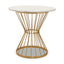 Hamilton Interiors Dining Anzio Hourglass Dining Table with White Marble and Gold Base House of Isabella UK