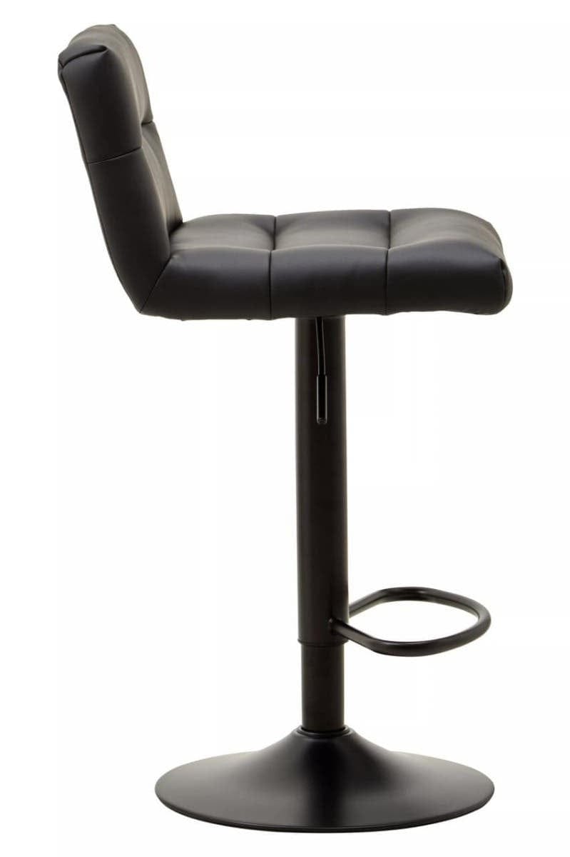 Hamilton Interiors Dining Baina Black Leather Effect Bar Stool House of Isabella UK