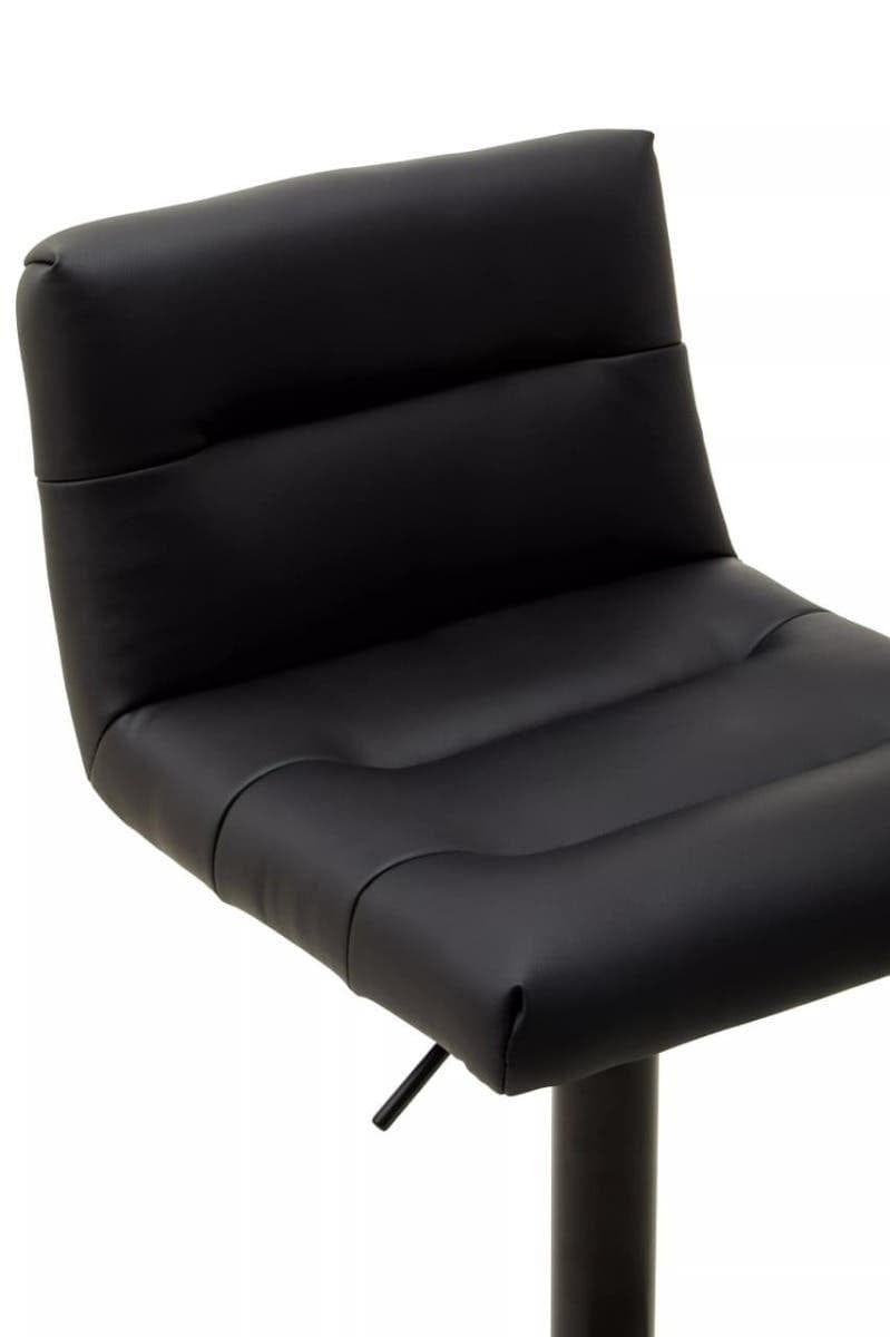 Hamilton Interiors Dining Baina Black Leather Effect Bar Stool House of Isabella UK