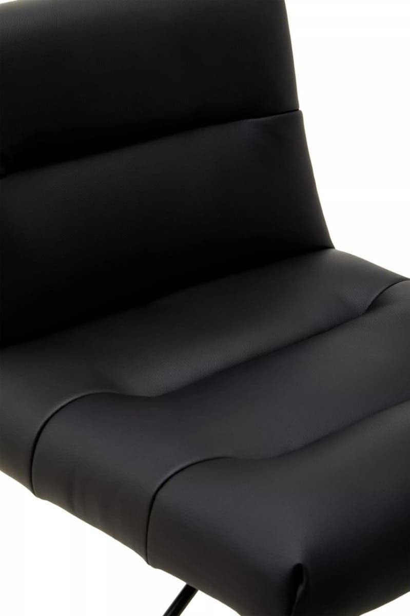 Hamilton Interiors Dining Baina Black Leather Effect Bar Stool House of Isabella UK