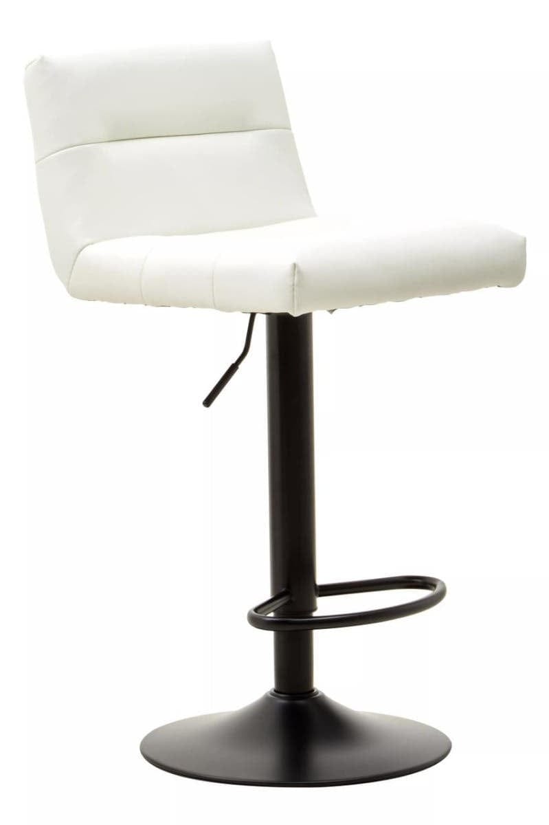 Hamilton Interiors Dining Baina White Leather Effect Bar Stool House of Isabella UK