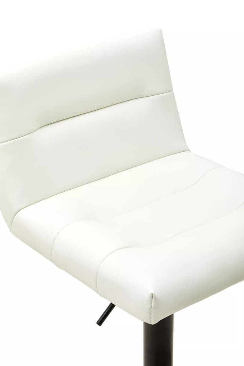 Hamilton Interiors Dining Baina White Leather Effect Bar Stool House of Isabella UK