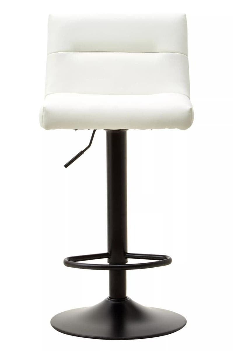 Hamilton Interiors Dining Baina White Leather Effect Bar Stool House of Isabella UK