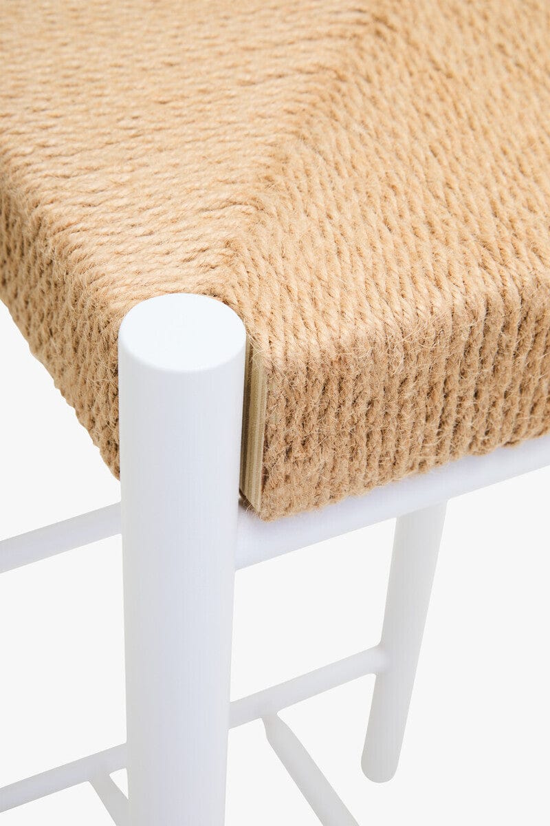 Hamilton Interiors Dining Bandar Natural Rope and White Bar Stool House of Isabella UK