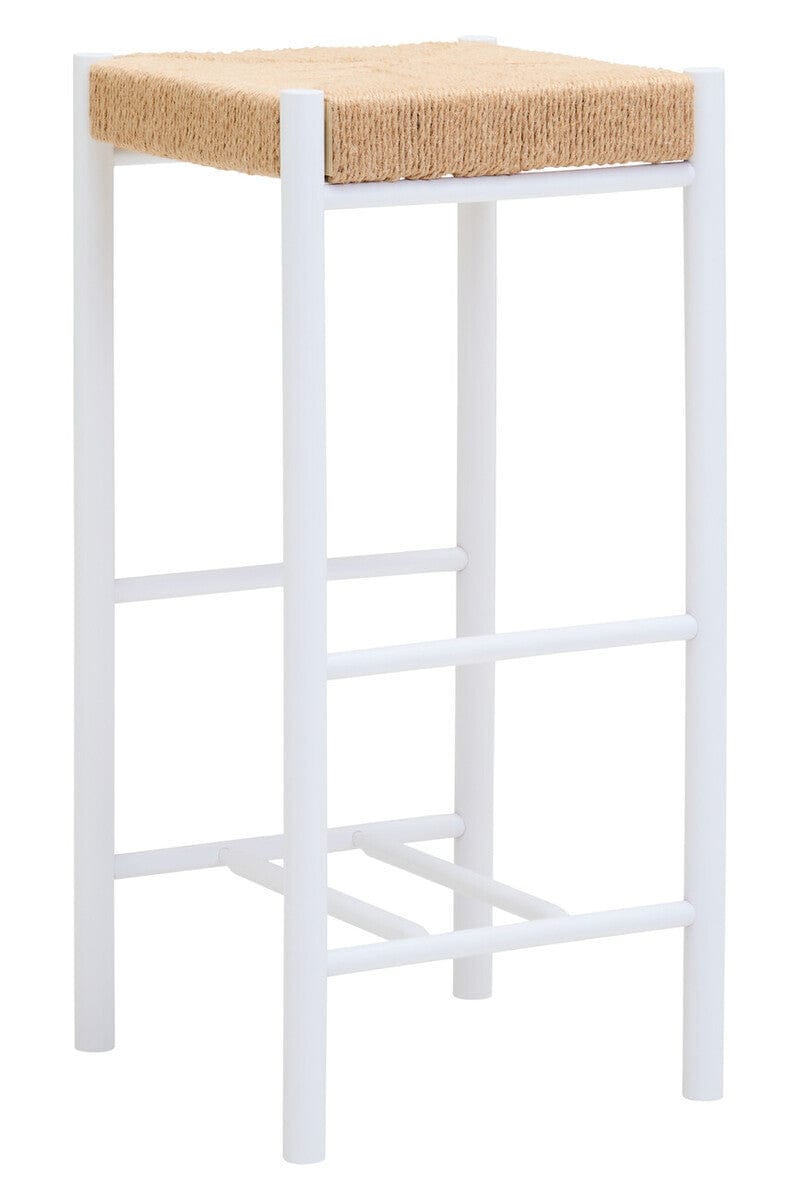 Hamilton Interiors Dining Bandar Natural Rope and White Bar Stool House of Isabella UK